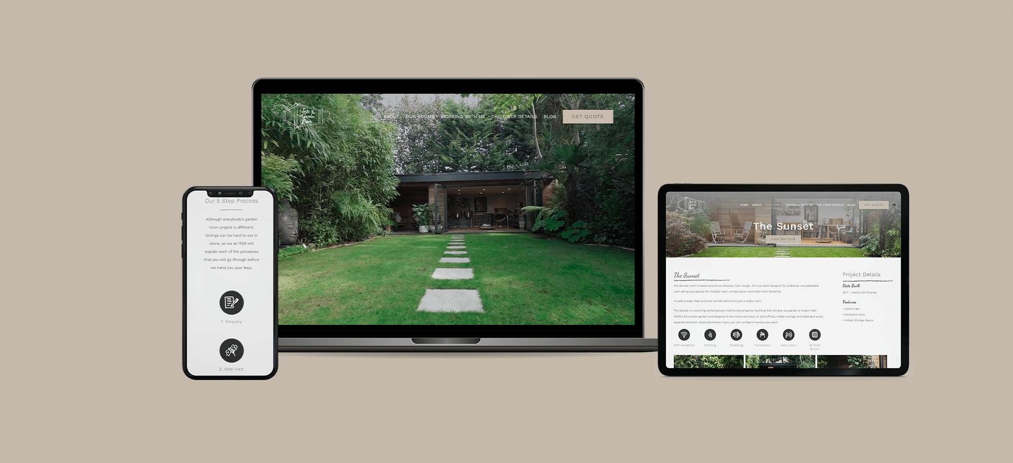 Into The Garden Room Case study Website design build