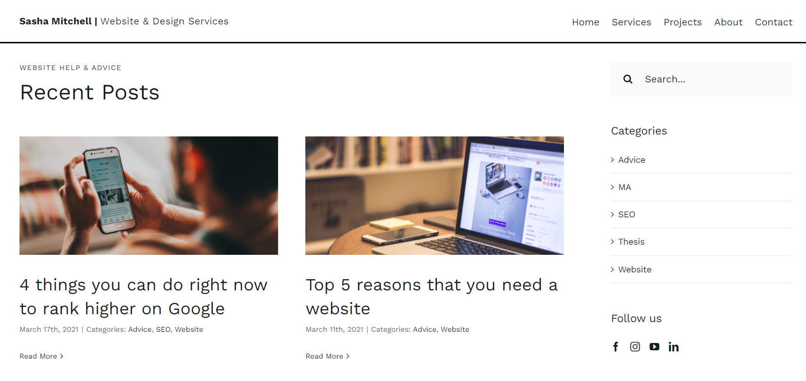 Sasha Mitchell Blog SEO