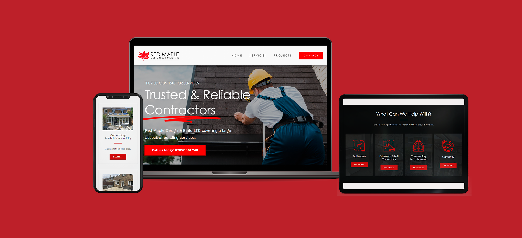 Red Maple Case study Website design build logo design t-shirts