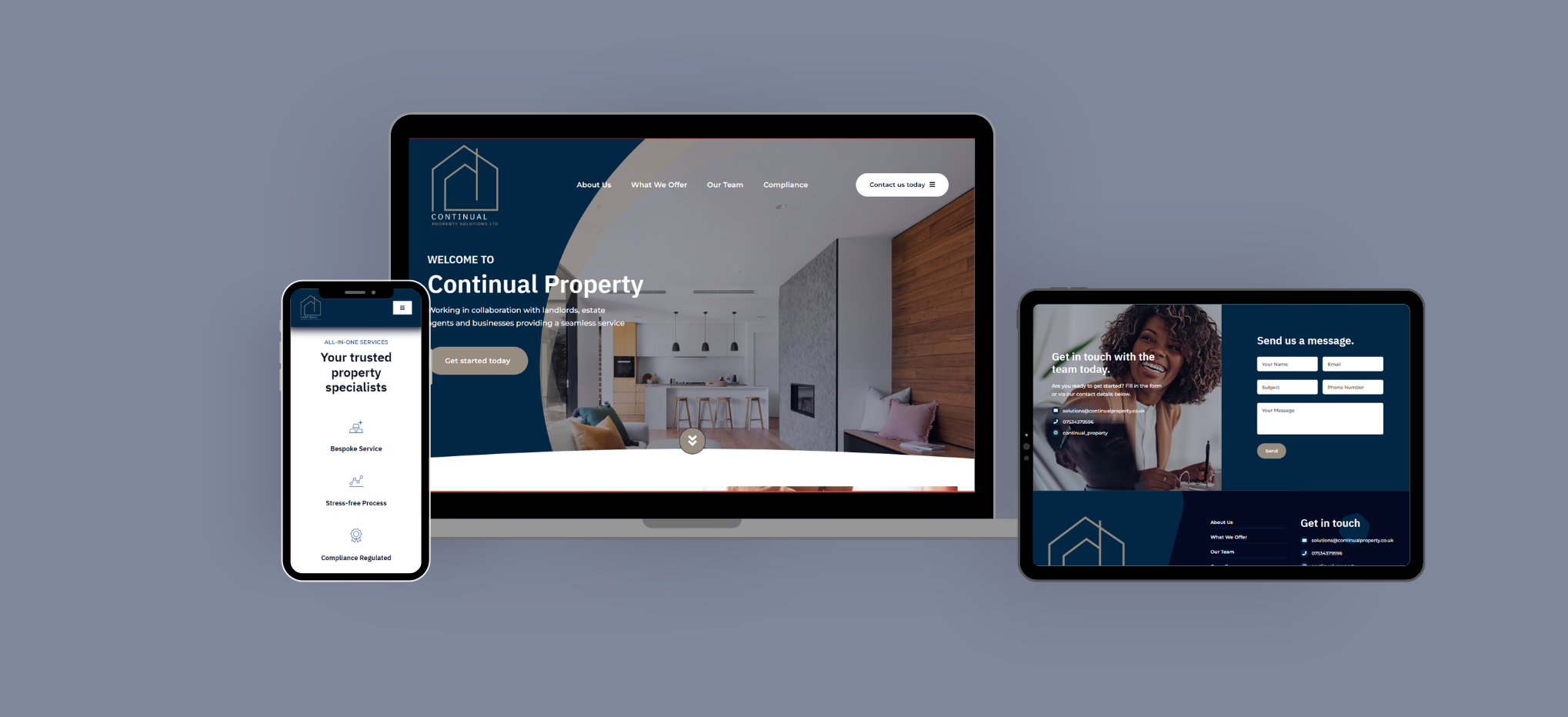 Continual Properties Case study Website design build
