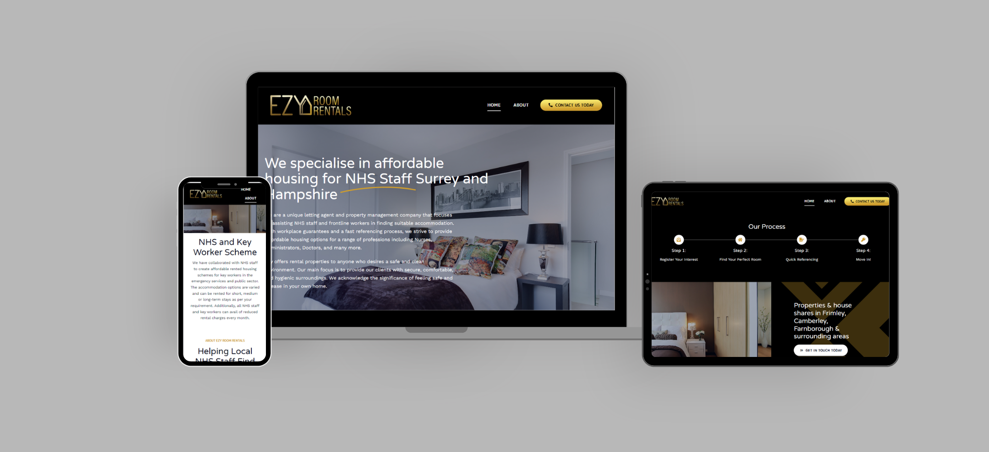 Ezy Room Rentals Case study Website design build