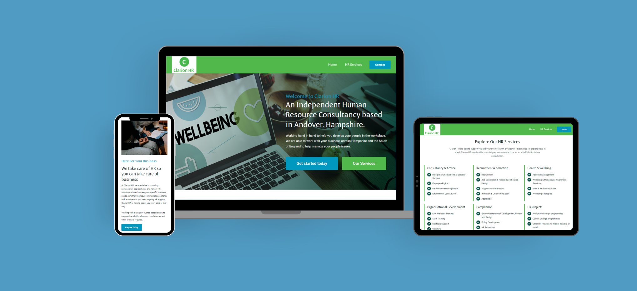 Clarion HR Case study Website design build