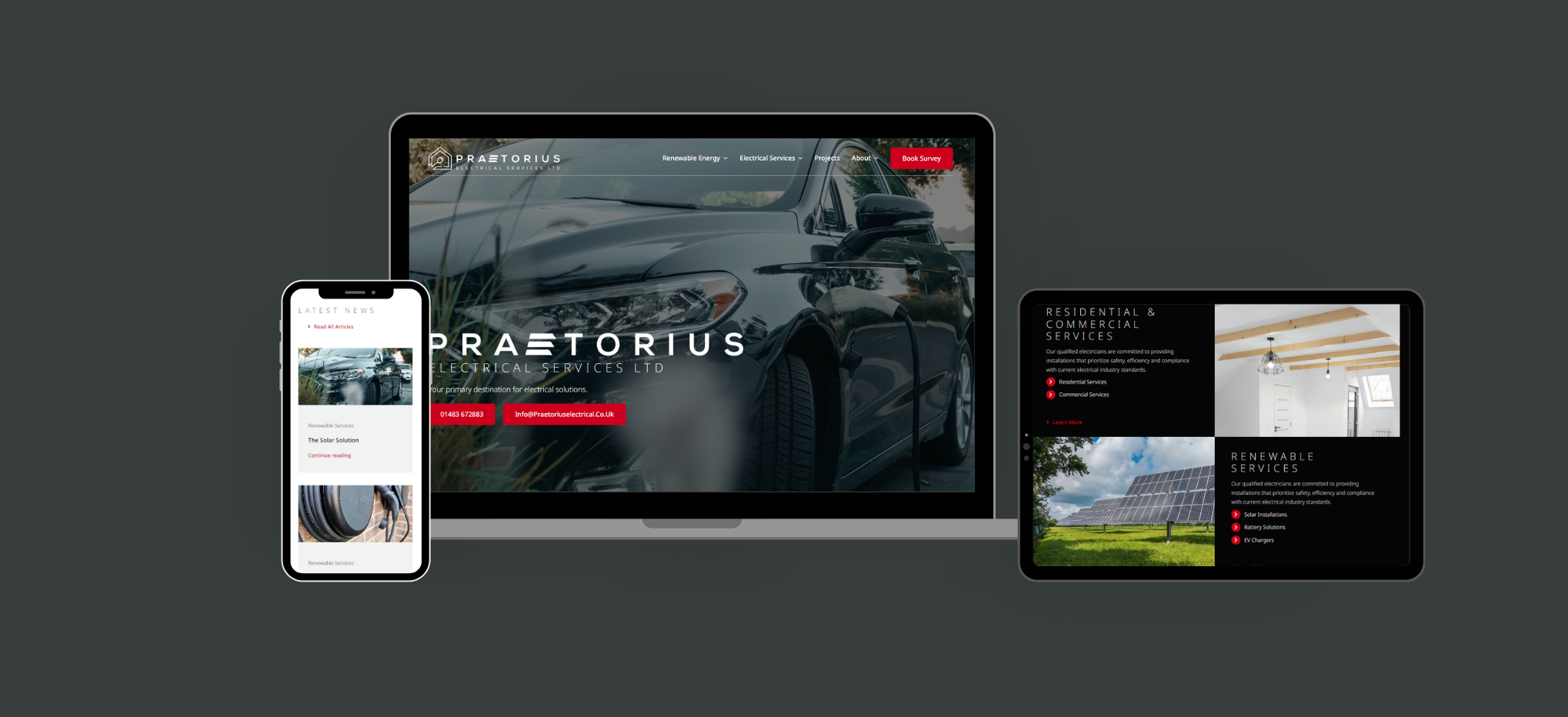 Praetorius Electrical Case study Website design build