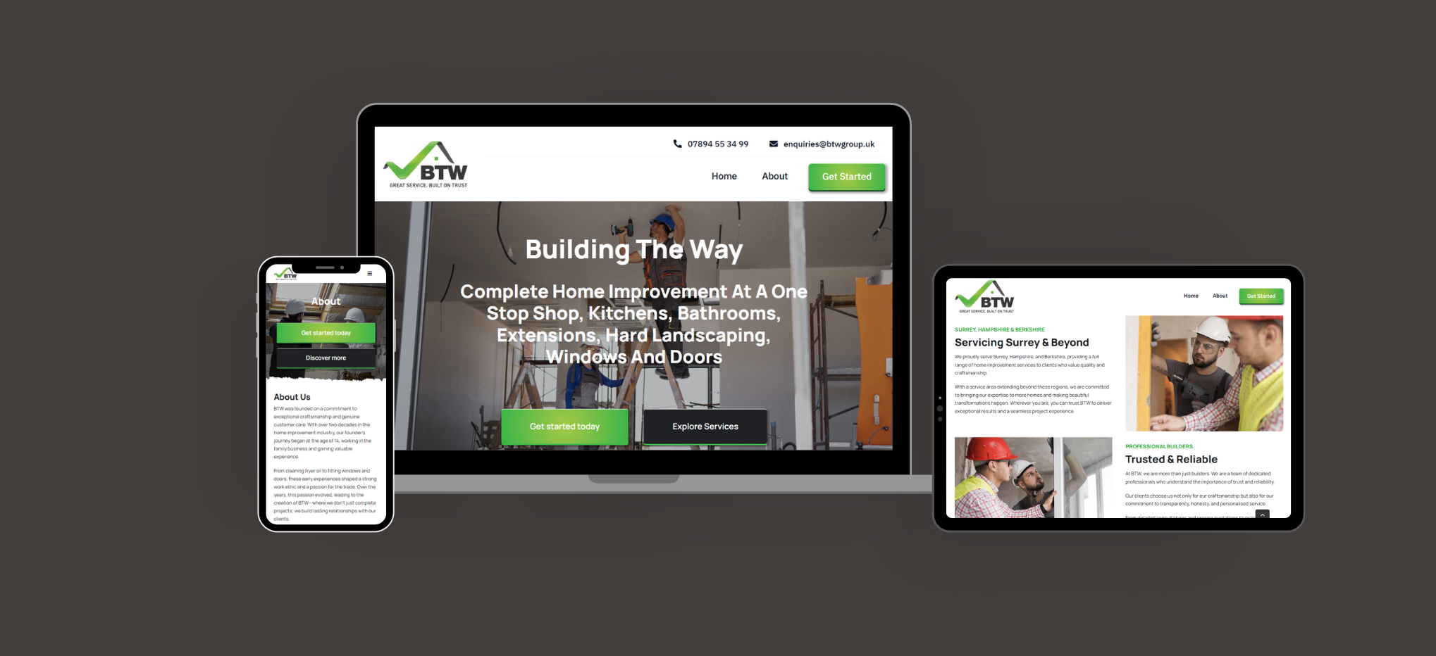 Building The Way BTW Group Case study Website design build