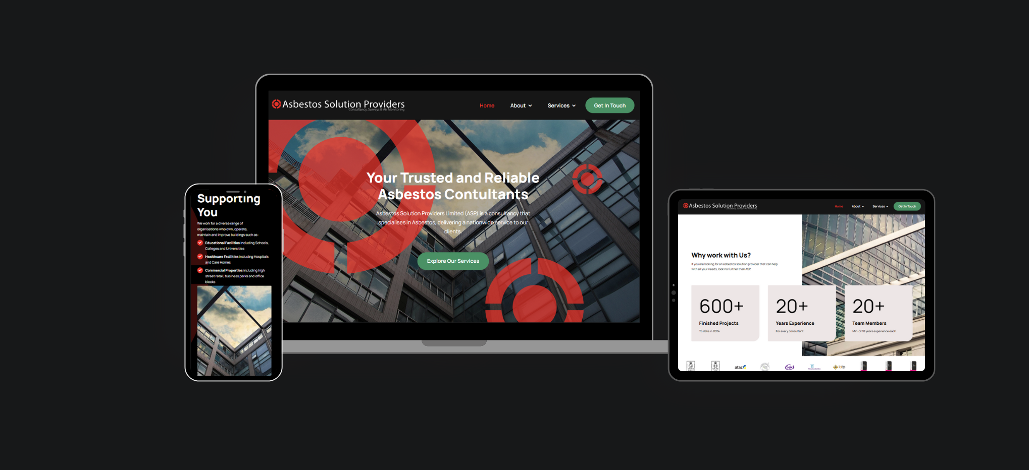 ASP Asbestos Solution Providers Ltd Case study Website design build