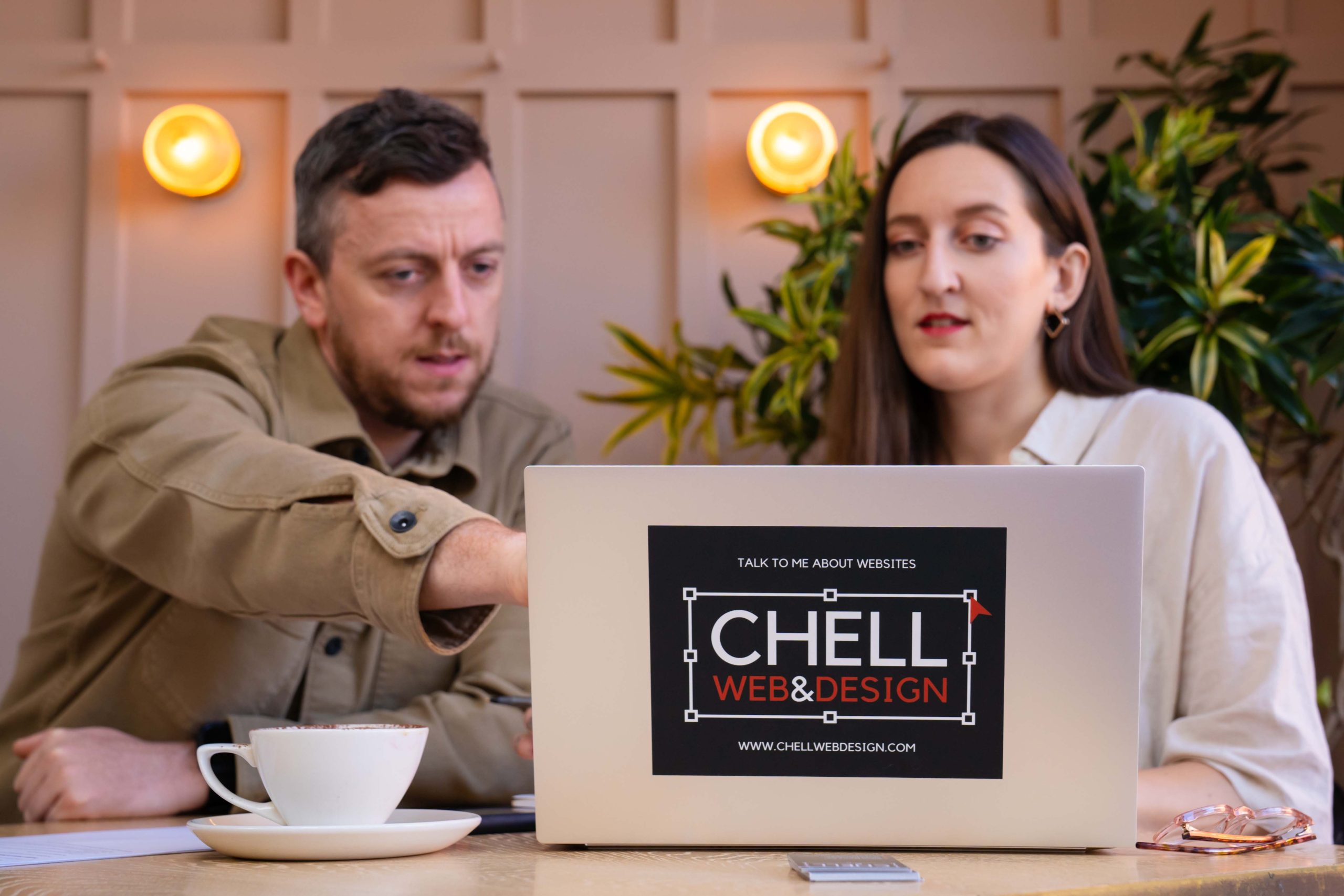 Chell Web & Design laptop working website design graphics maintenance SEO agency bespoke web Sasha Mitchell